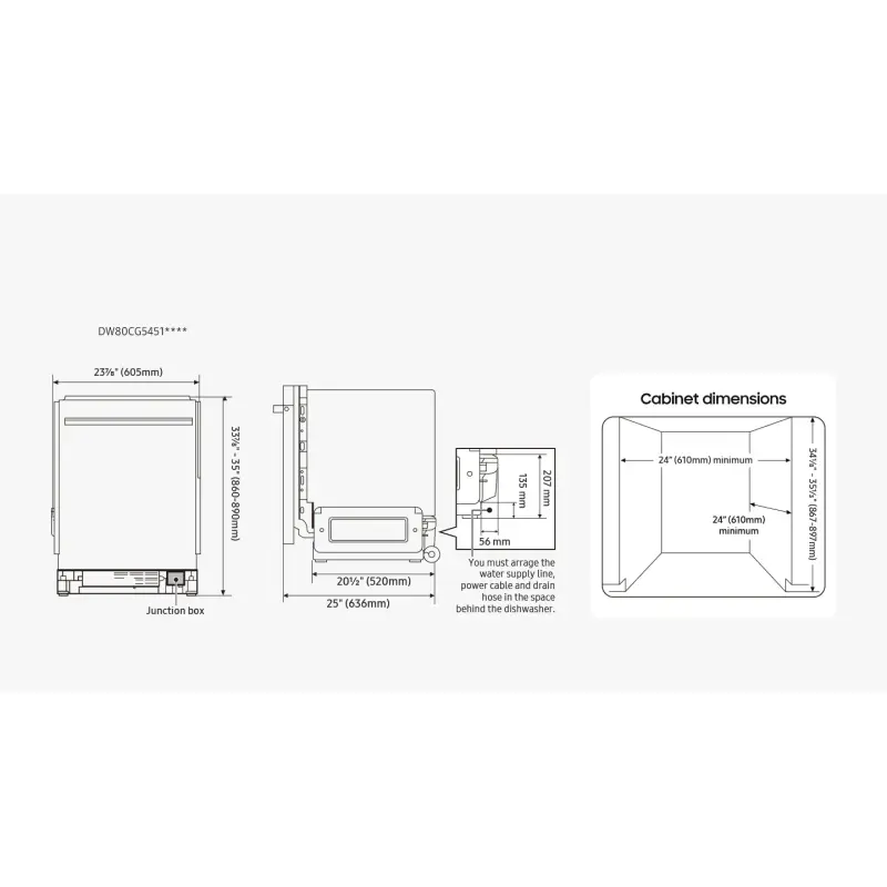 Samsung Lavaplatos empotrable de 85 piezas compatible con smartthings diseño bespoke dw80cg5451